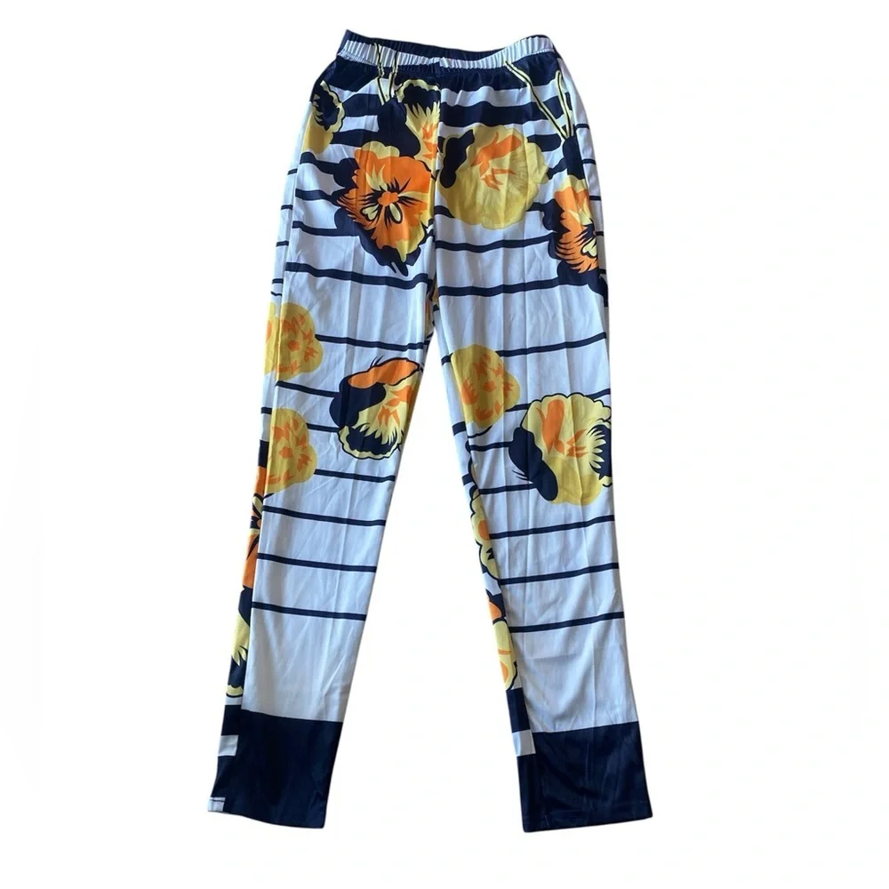 NWOT Floral Print Lounge Set Pants‎ and Matching Robe M O51